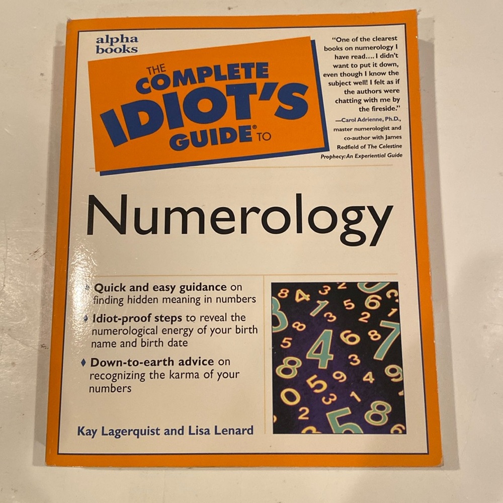 “The Complete Idiot’s Guide to Numerology,”